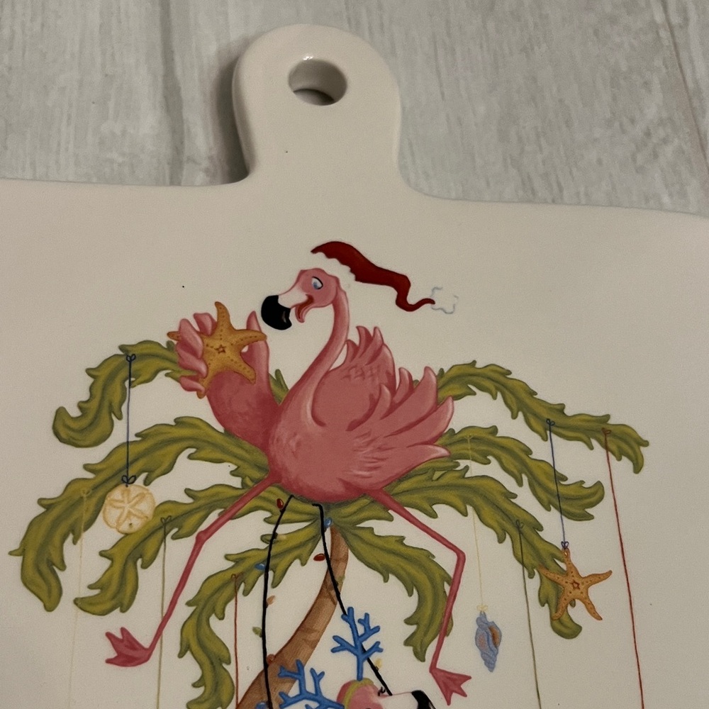 Holiday Flamingo Cutting Board - Picture 2 of 5